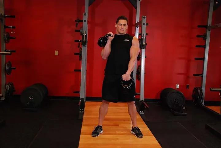 Alternating Hang Clean — End position