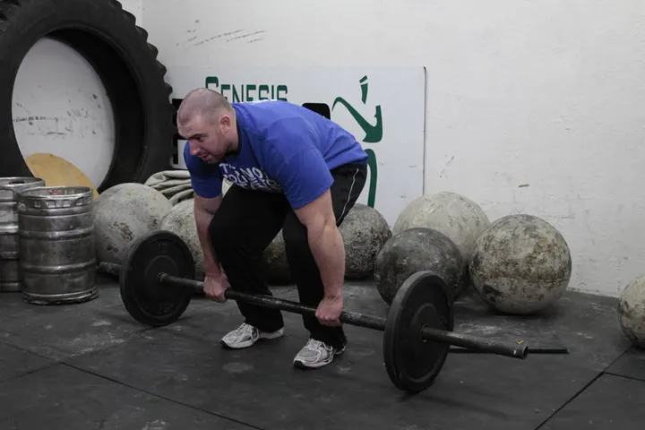 Axle Deadlift — Start position