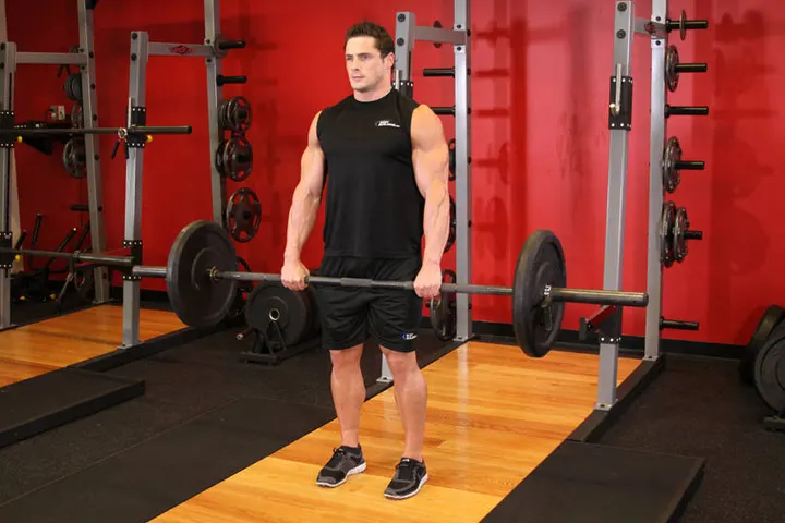 Barbell Deadlift — End position