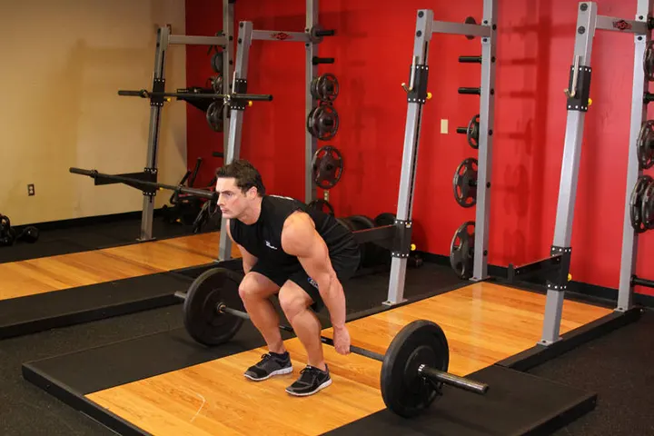 Barbell Hack Squat — Start position
