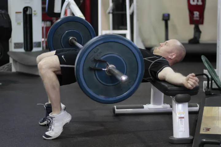 Barbell Hip Thrust — End position