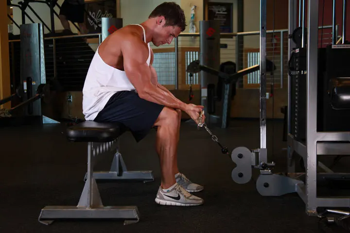 Cable Wrist Curl — Start position