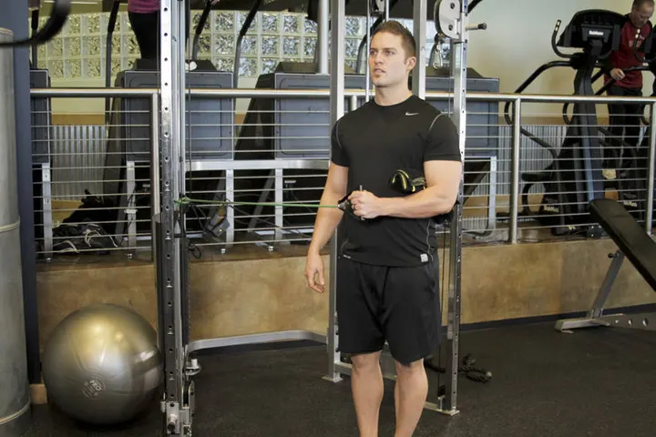 External Rotation with Band — Start position