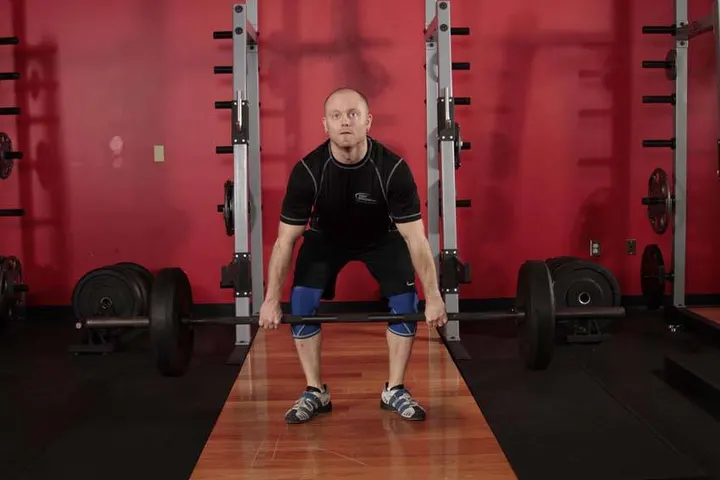 Hang Clean - Below the Knees — End position