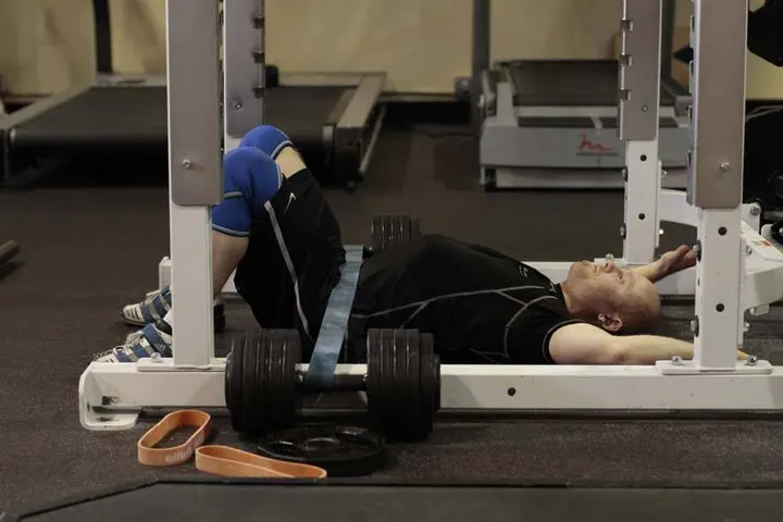 Hip Lift with Band — Start position