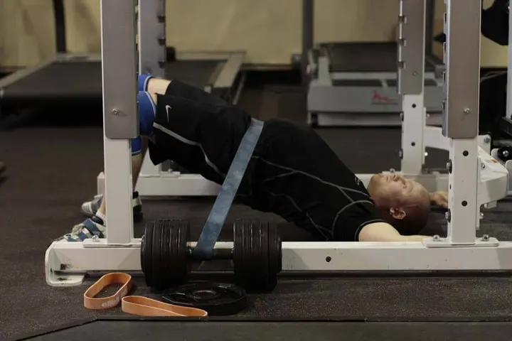 Hip Lift with Band — End position