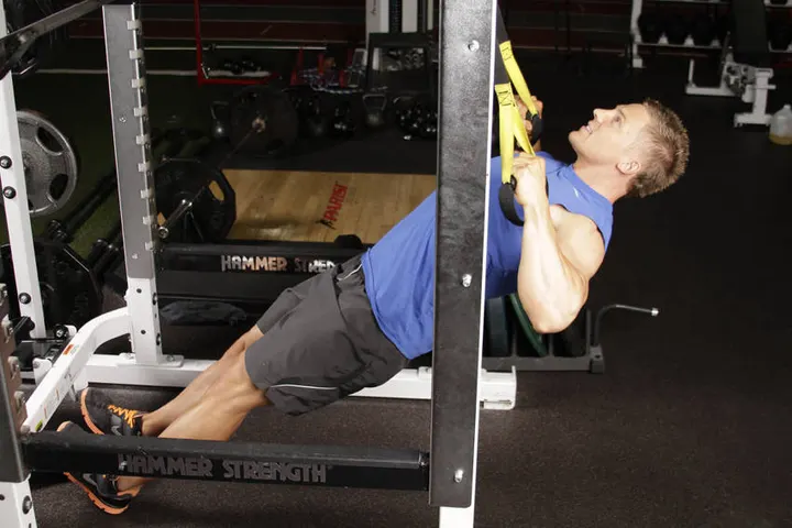 Inverted Row with Straps — End position