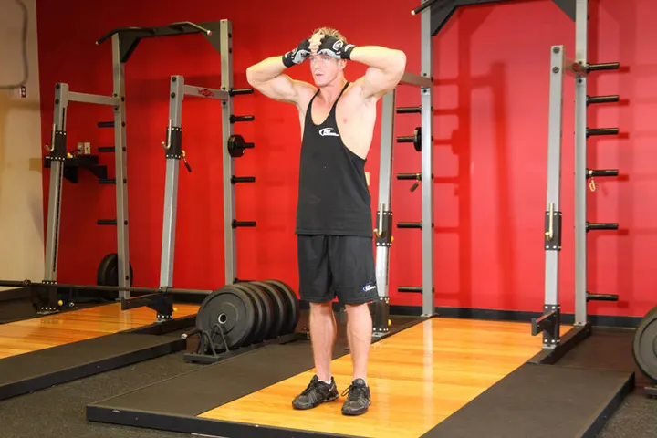 Isometric Neck Exercise - Front And Back — Start position