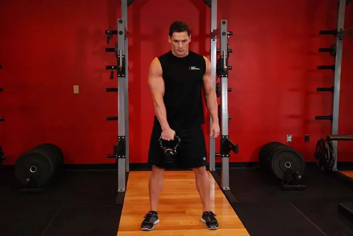 Kettlebell Hang Clean — Start position