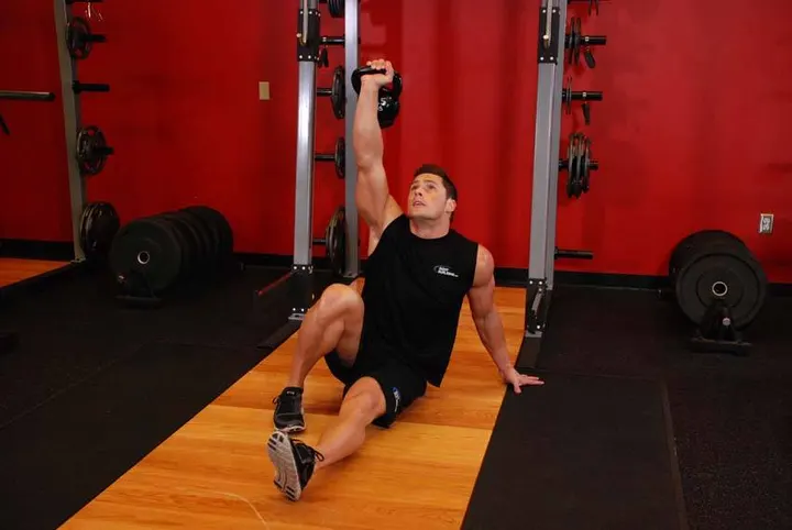 Kettlebell Turkish Get-Up (Lunge style) — End position