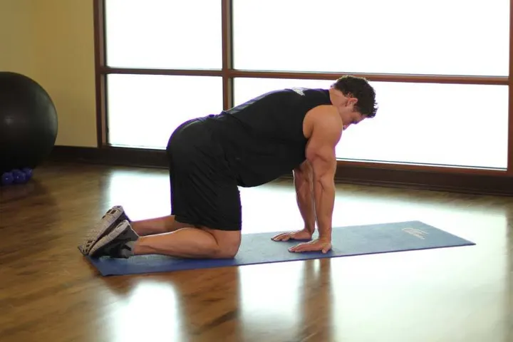 Kneeling Forearm Stretch — Start position