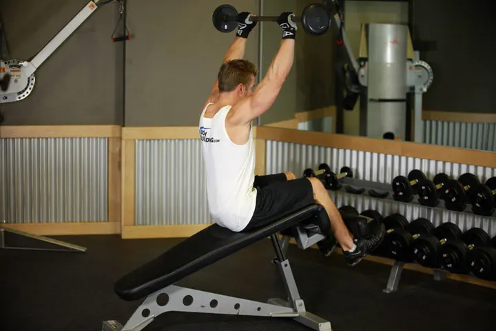 Press Sit-Up — End position