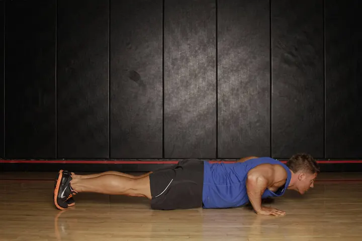 Push Up to Side Plank — End position