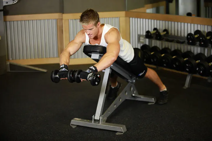 Reverse Flyes With External Rotation — Start position