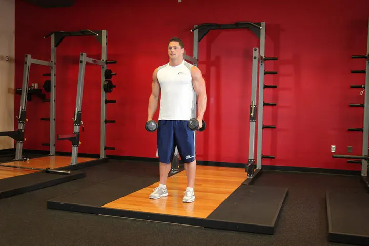 Side Lateral Raise — Start position