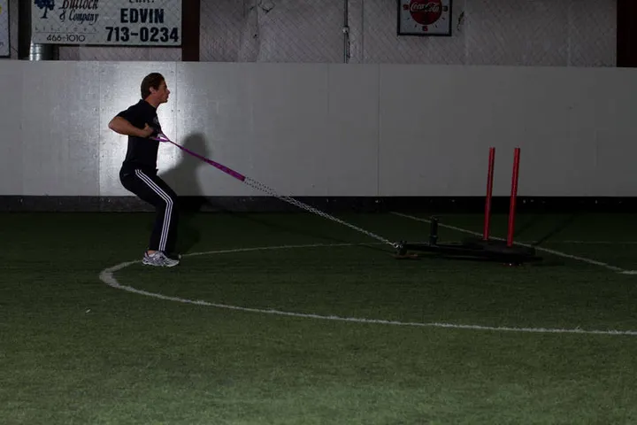 Sled Row — End position