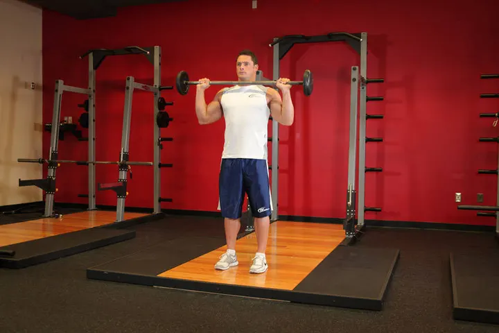 Standing Military Press — Start position