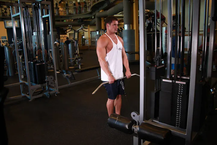 Upright Cable Row — End position