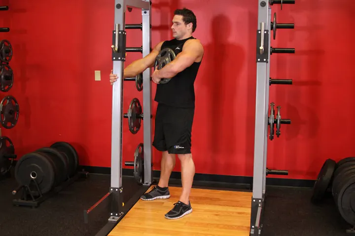 Weighted Sissy Squat — Start position